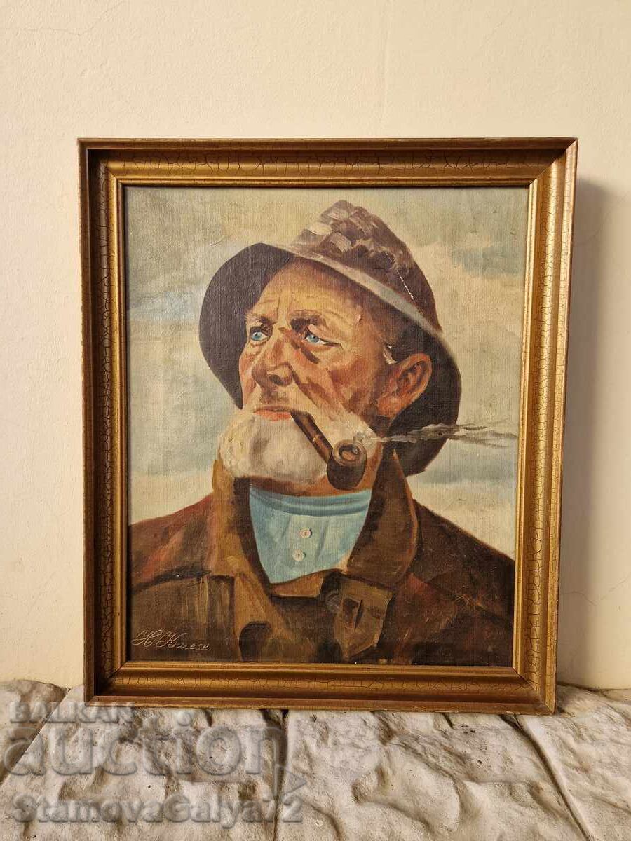 Υπέροχη αντίκα πρωτότυπη ζωγραφική με λάδι σε καμβά Υπέροχη αντίκα πρωτότυπη ζωγραφική με λάδι σε καμβά