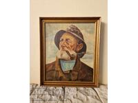 Wonderful antique original oil on canvas painting