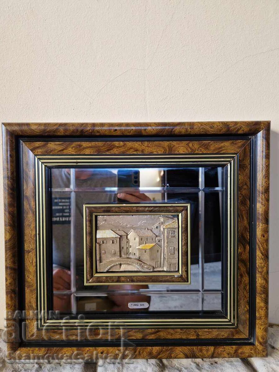 Δημοπρασία Μοναδική αντίκα ιταλική ασημένια εικόνα