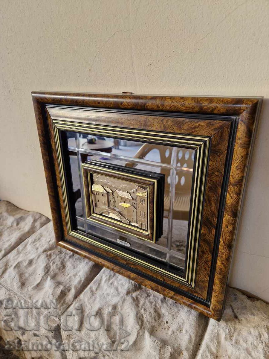 Уникална антикварна италианска сребърна картина - 5 Уникална антикварна италианска сребърна картина - 5