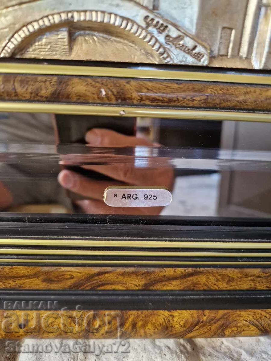 Уникална антикварна италианска сребърна картина - 6 Уникална антикварна италианска сребърна картина - 6