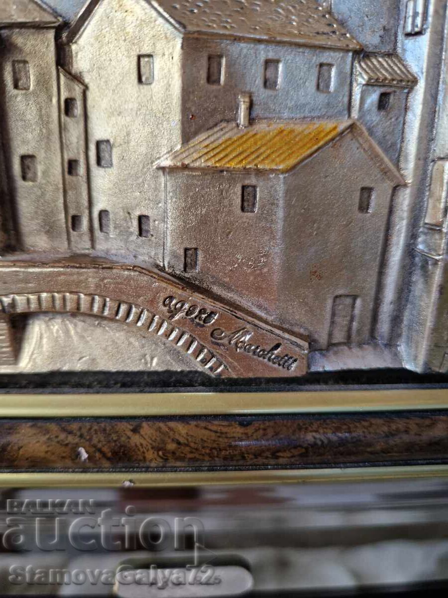 Μοναδική αντίκα ιταλική ασημένια εικόνα - 7