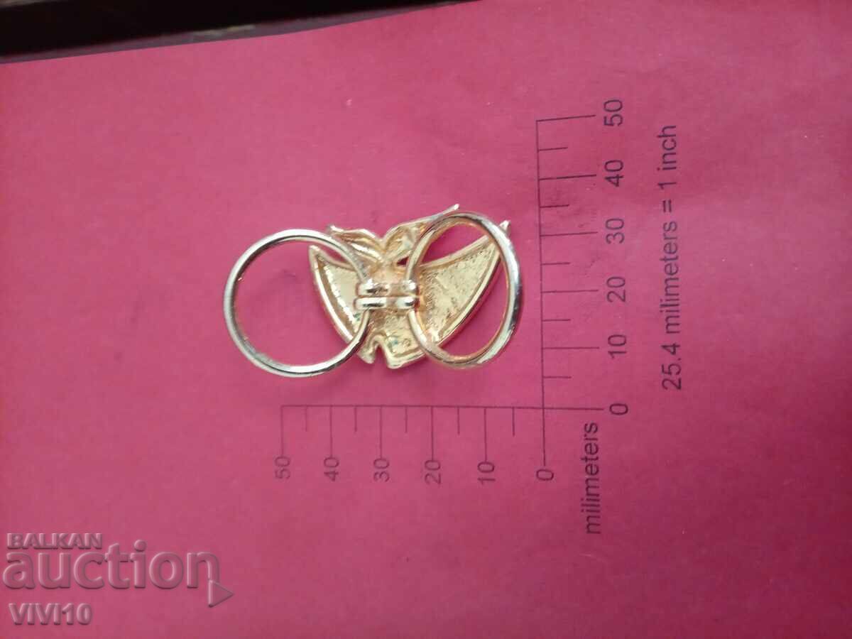 Broșă veche email, clips pentru șal cu preț 30.00 BGN | € 15.34