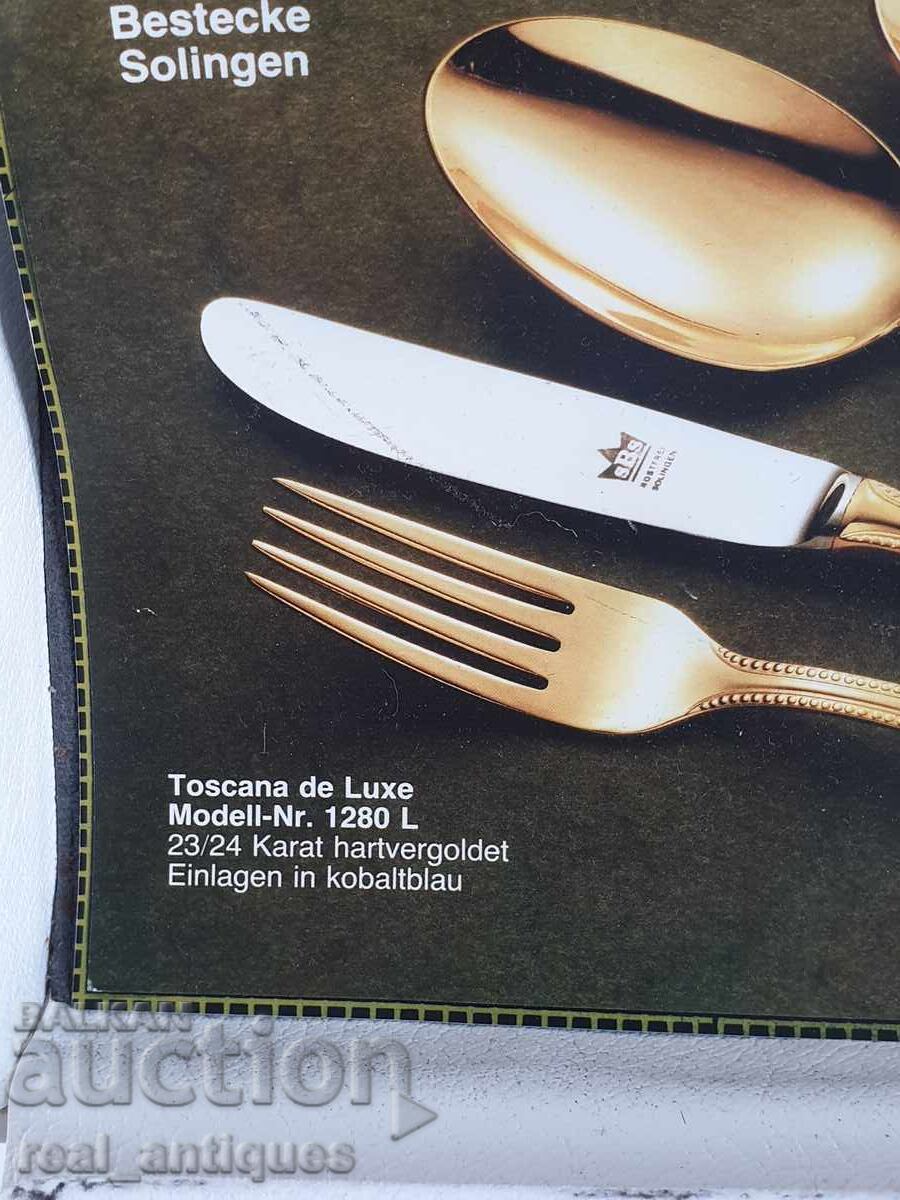 Set de ustensile placate cu aur cu preț 699.00 BGN | € 357.39