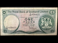 Scoția Royal Bank of Scotland 1 Liră 1975 Pick 341a