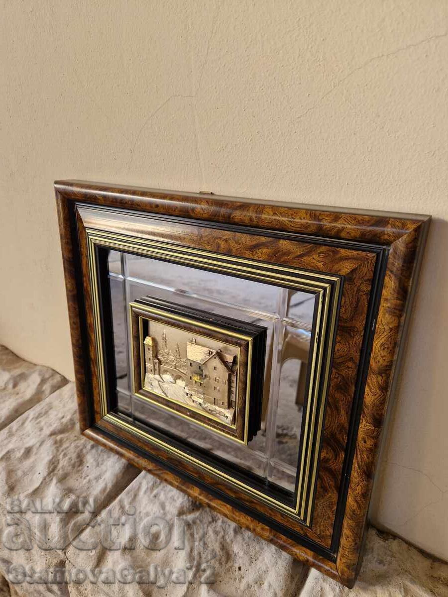 Auction  Beautiful antique Italian silver picture