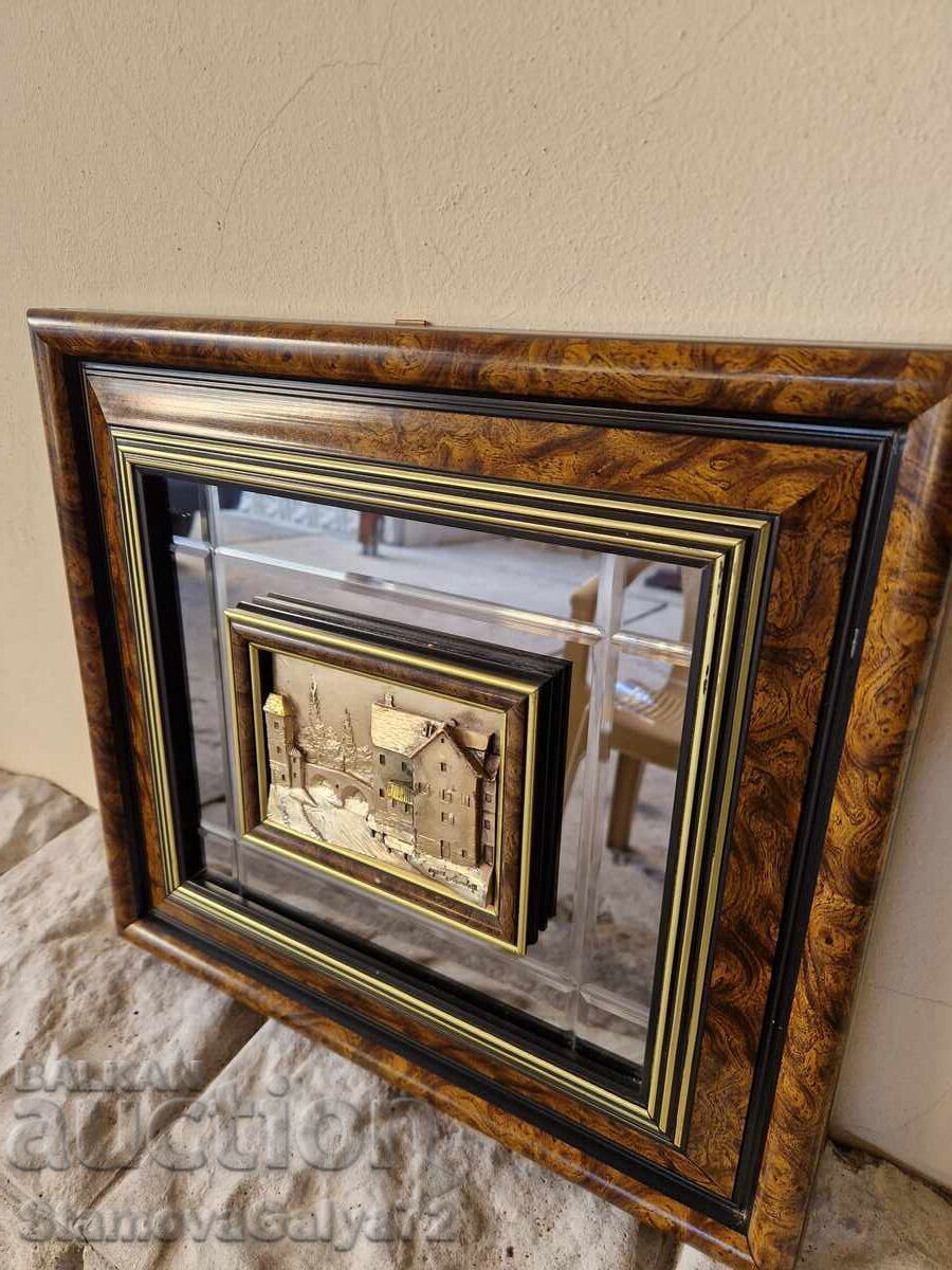 Доставка на Прекрасна антикварна италианска сребърна картина Доставка на Прекрасна антикварна италианска сребърна картина