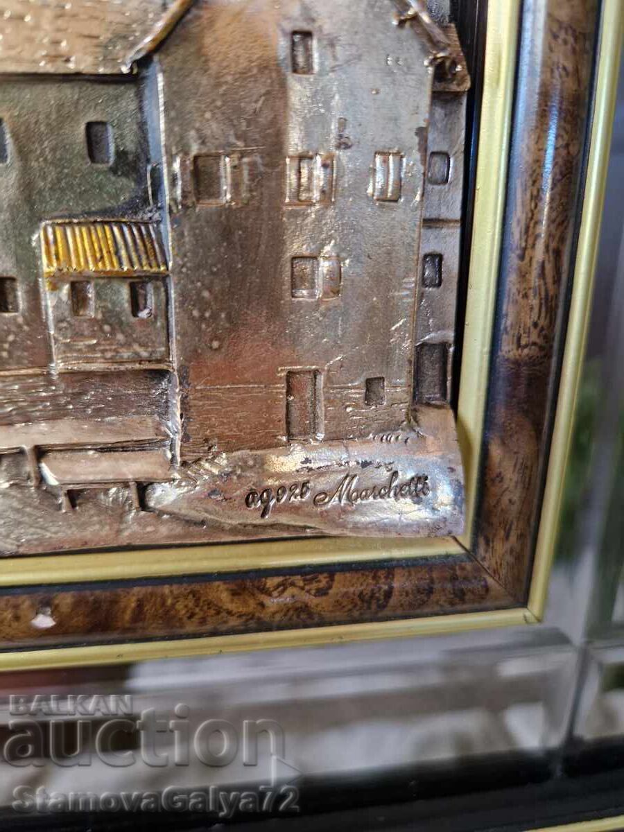 Minunată pictură antică italiană din argint - 7