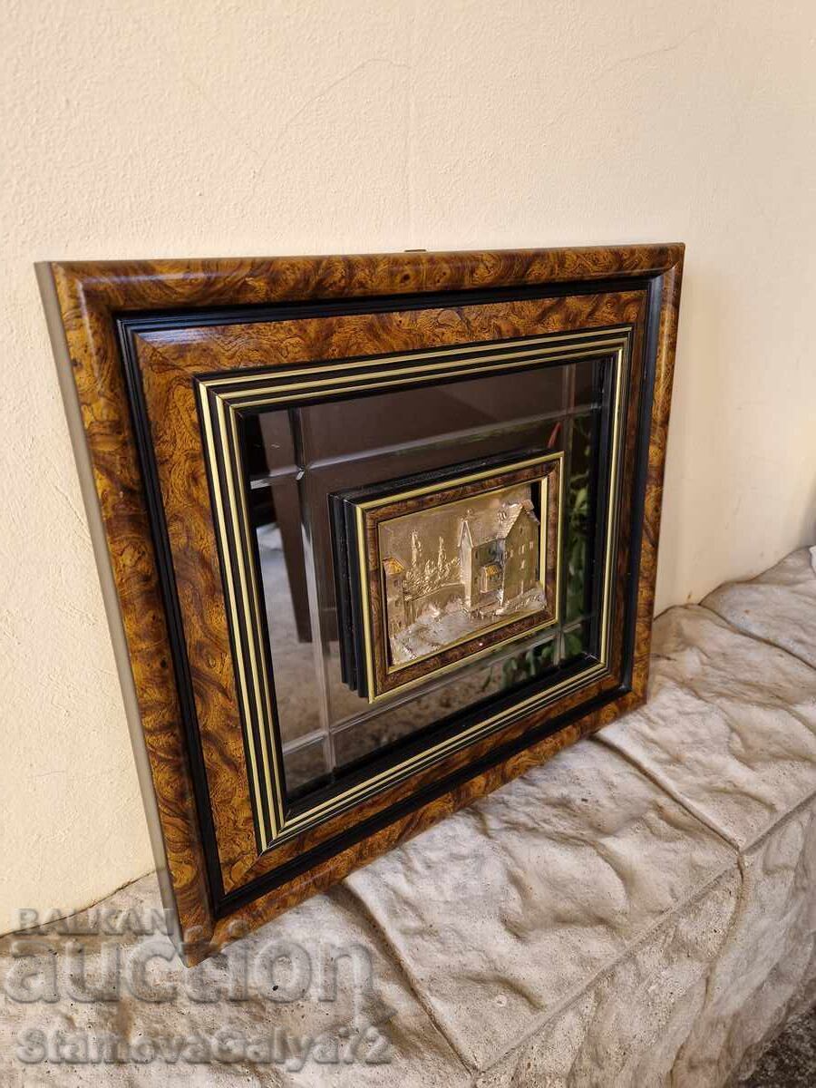 Beautiful antique Italian silver picture