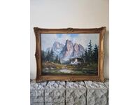 Превъзходна антикварна холандска картина масло върху платно