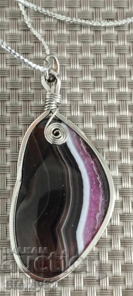 Large Pendant with Natural Stone "Malachite" Large Pendant with Natural Stone "Malachite"