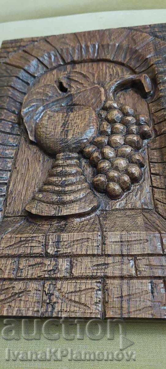 Wood carving solid panel 44cm 30cm with price 44.00 BGN | € 22.50