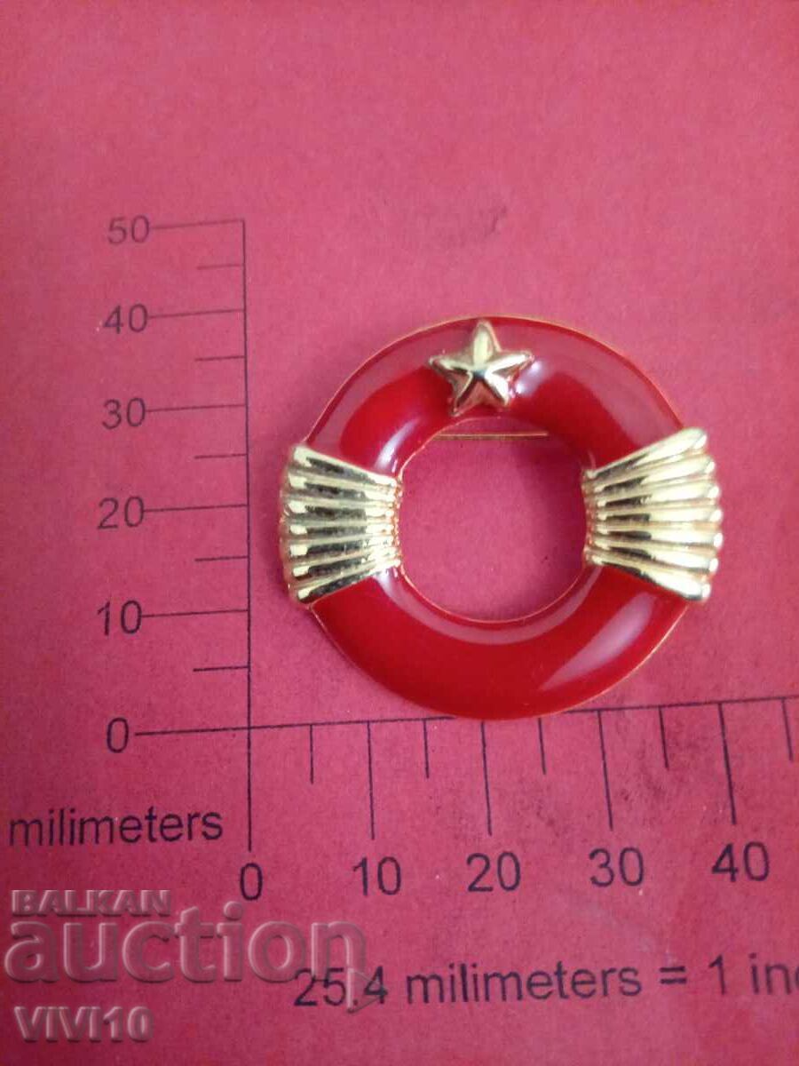 Antique Enamel Brooch