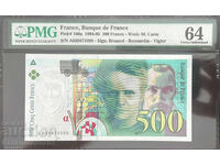 France 500 Francs 1994 Pick 160a PMG 64