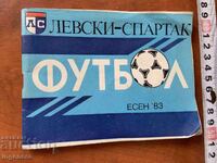 PROGRAM FOTBAL TOAMNA 1983-LEVSI SPARTAK