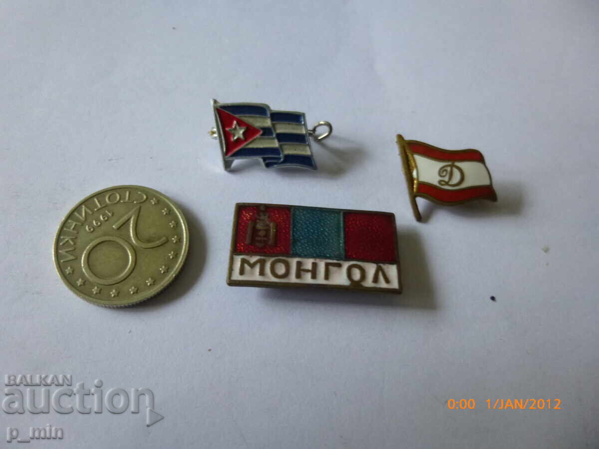 3 бр. нагръдни знаци