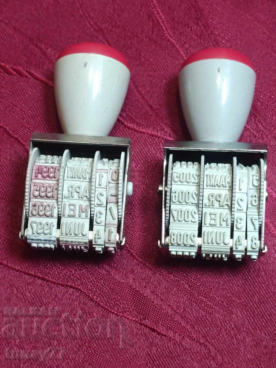 Două bucăți de ștampile cu marcaje cu preț 5.00 BGN | € 2.56 Două bucăți de ștampile cu marcaje cu preț 5.00 BGN | € 2.56