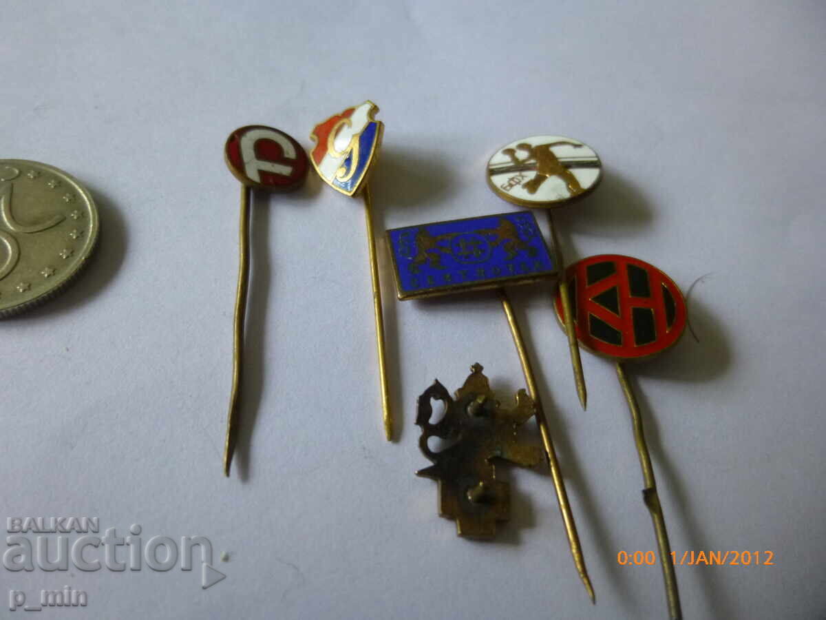 Аукцион 6 бр. нагръдни знаци Аукцион 6 бр. нагръдни знаци