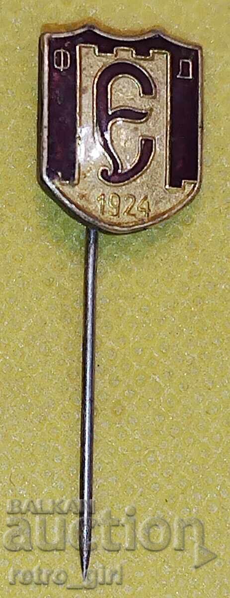 Стара футболна значка,знак" Етър В.Търново".