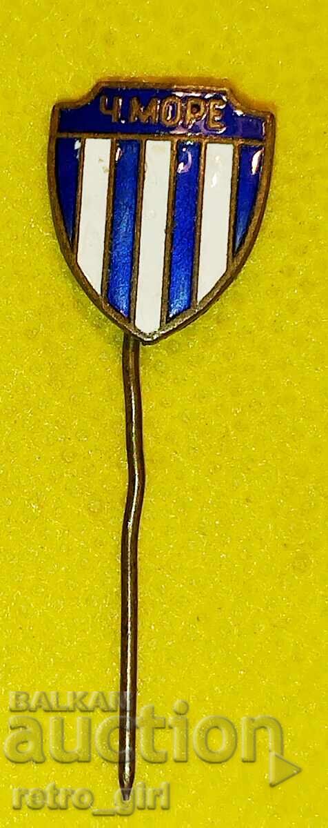 Стара футболна значка,знак" Черно море".