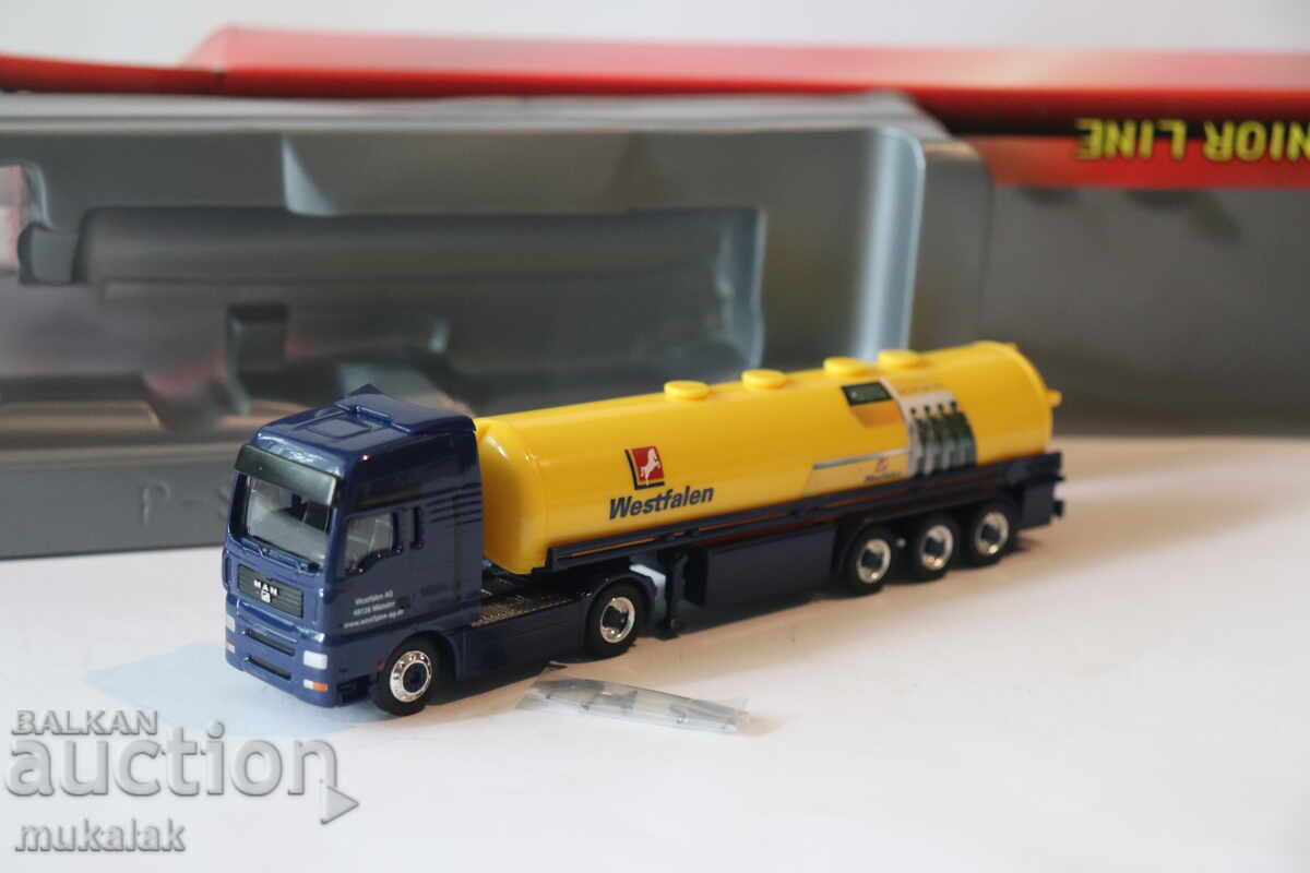 SCHUCO H0 1/87 MAN TGA CAP TRACTOR CISTERNĂ CAMION MODEL COLIȚĂ cu preț 25.00 BGN | € 12.78