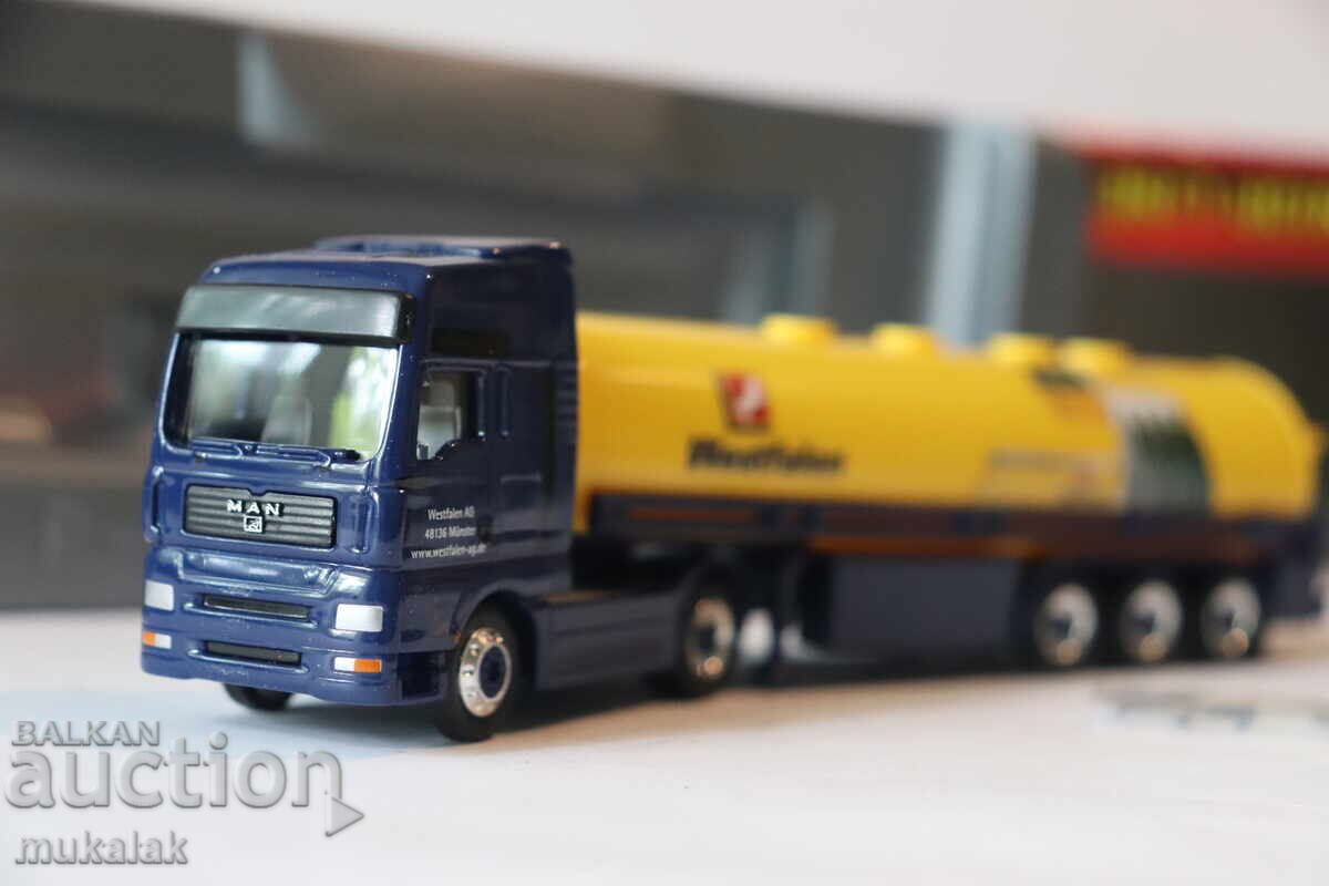 SCHUCO H0 1/87 MAN TGA CAP TRACTOR CISTERNĂ CAMION MODEL COLIȚĂ - 6