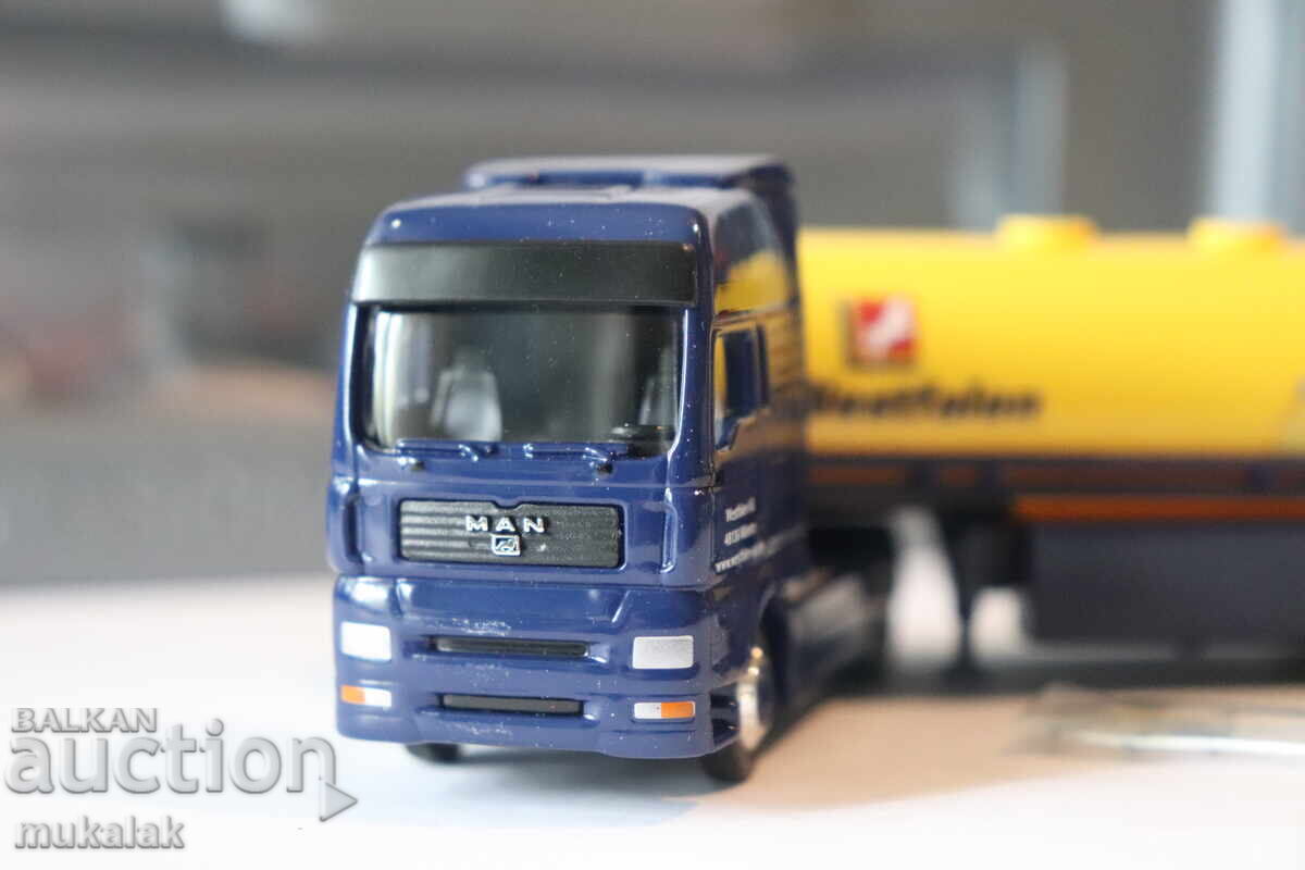 SCHUCO H0 1/87 MAN TGA CAP TRACTOR CISTERNĂ CAMION MODEL COLIȚĂ - 7