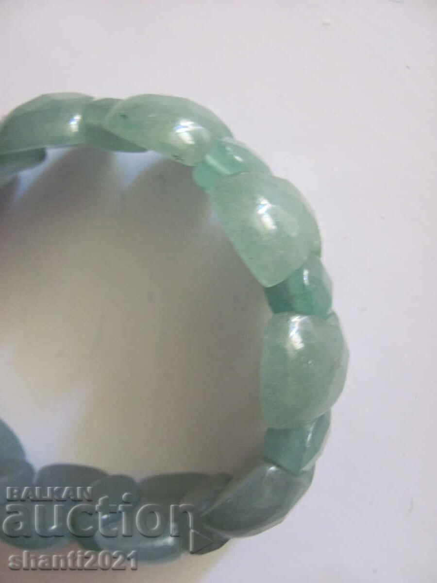 Auction  Women's bracelet, natural stone - aventurine