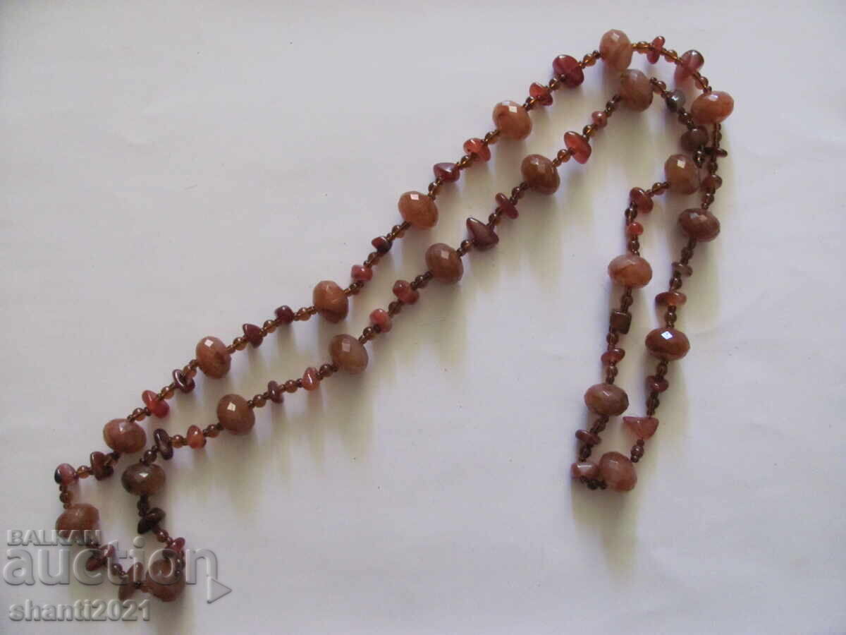 Γυναικείο κολιέ - φυσικά πετράδια - καρνεόλιο