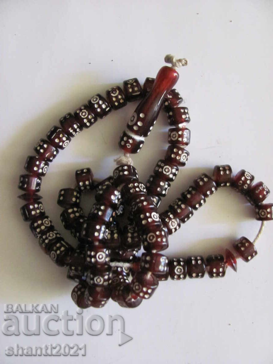 Παλαιό κομπολόι - γυάλινες χάντρες - 5