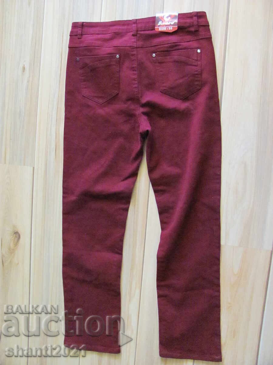 Pantaloni de damă - noi cu etichetă, Sunbird, culoare vișinie - 6 Pantaloni de damă - noi cu etichetă, Sunbird, culoare vișinie - 6