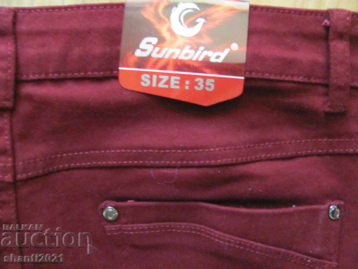 Pantaloni de damă - noi cu etichetă, Sunbird, culoare vișinie - 7 Pantaloni de damă - noi cu etichetă, Sunbird, culoare vișinie - 7