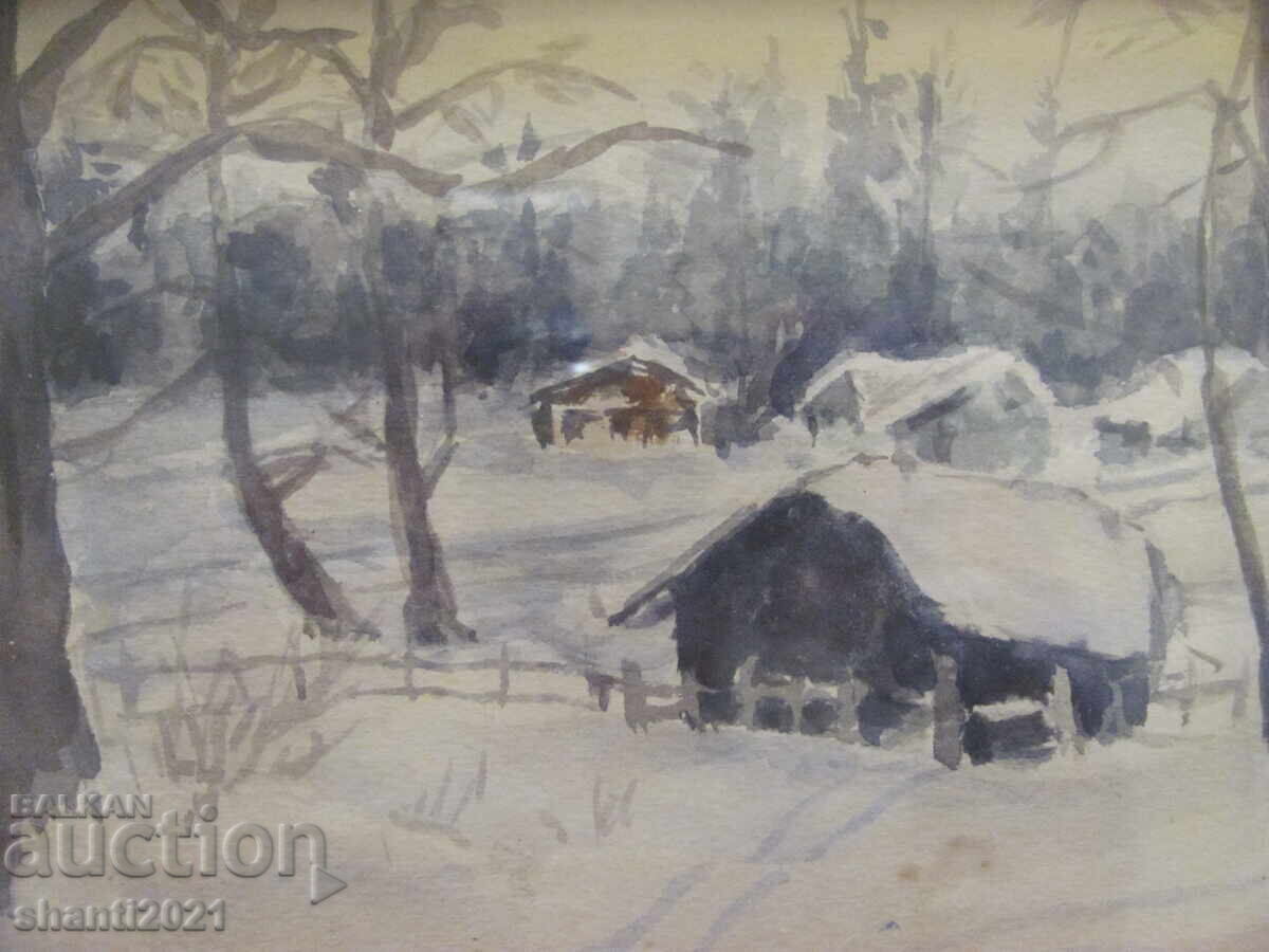 Αυθεντικός πίνακας, ακουαρέλα, ξύλινο πλαίσιο με τζάμι με τιμή 29.00 BGN | € 14.83 Αυθεντικός πίνακας, ακουαρέλα, ξύλινο πλαίσιο με τζάμι με τιμή 29.00 BGN | € 14.83