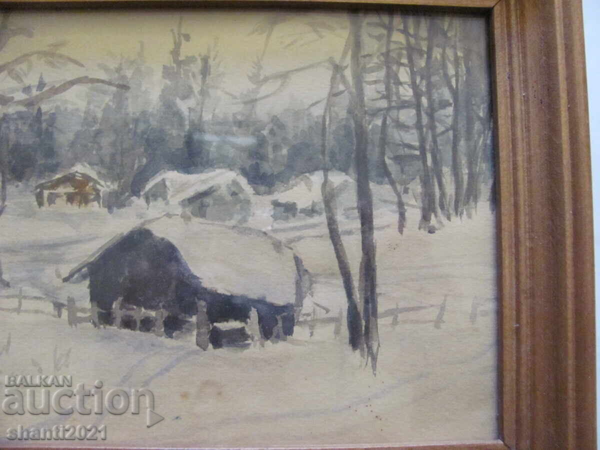 Δημοπρασία Αυθεντικός πίνακας, ακουαρέλα, ξύλινο πλαίσιο με τζάμι Δημοπρασία Αυθεντικός πίνακας, ακουαρέλα, ξύλινο πλαίσιο με τζάμι