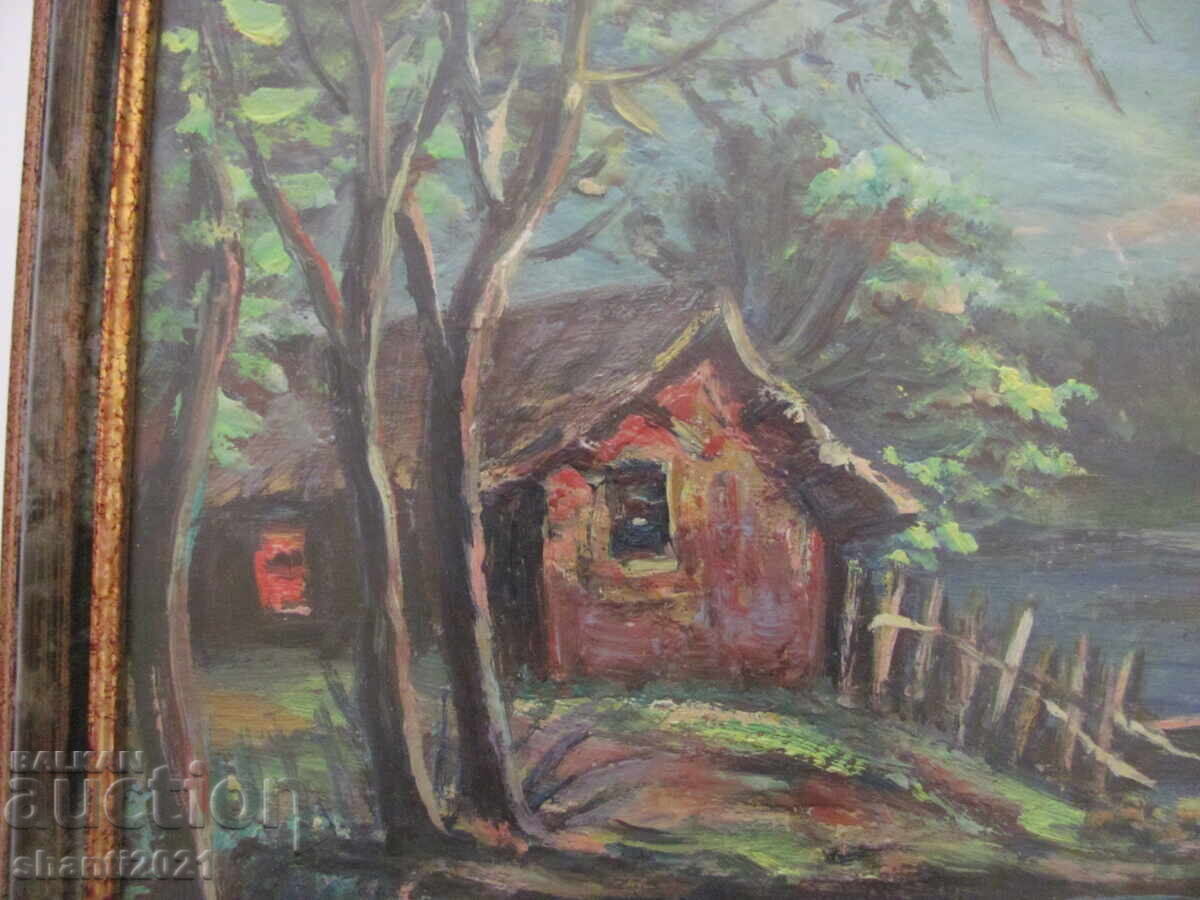 Δημοπρασία Αυθεντικός πίνακας, λάδι, χαρτόνι, 40x30εκ