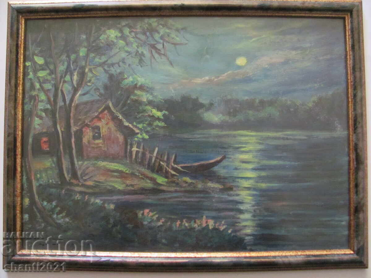 Αυθεντικός πίνακας, λάδι, χαρτόνι, 40x30εκ