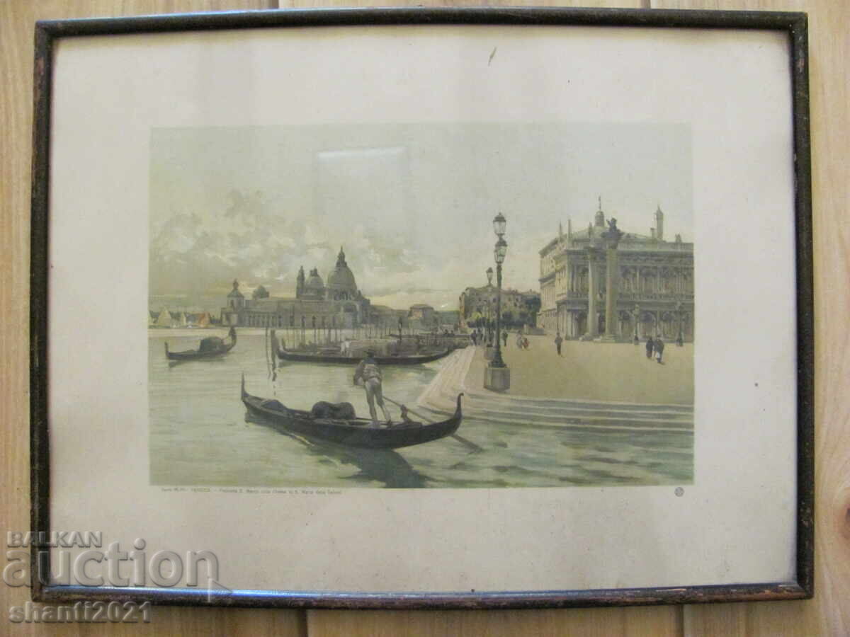 Παλιά αυθεντική λιθογραφία - Βενετία, 40x30εκ Παλιά αυθεντική λιθογραφία - Βενετία, 40x30εκ