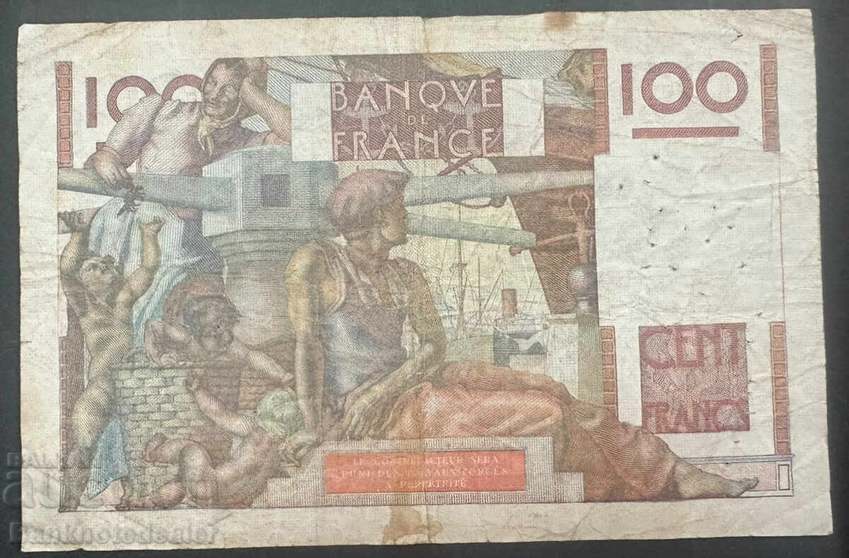 France 100 Francs 1952 Pick 128 Ref 7994 with price 10.00 BGN | € 5.11
