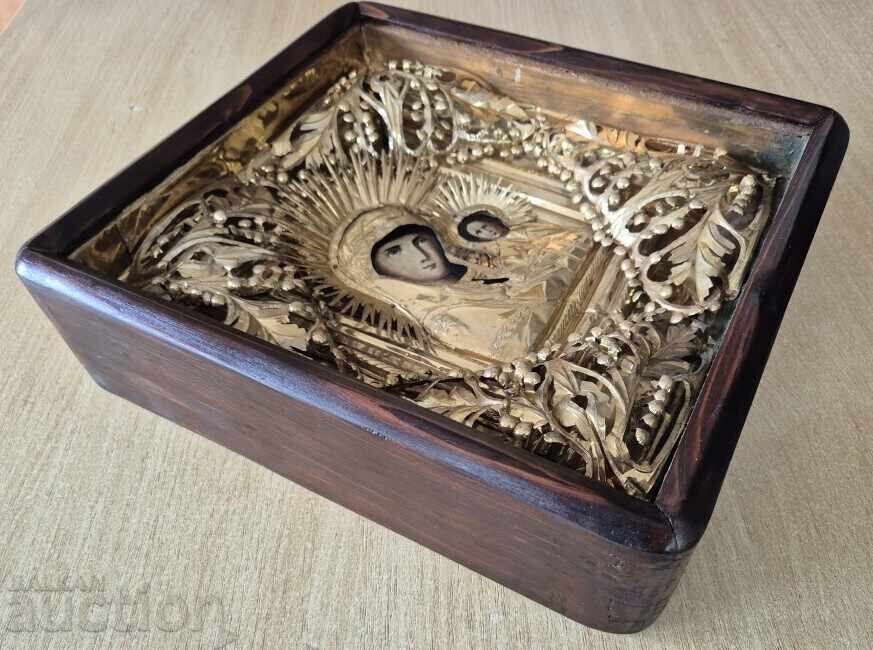 Old gilded Russian Home Icon, exquisite original, 19th century - 7