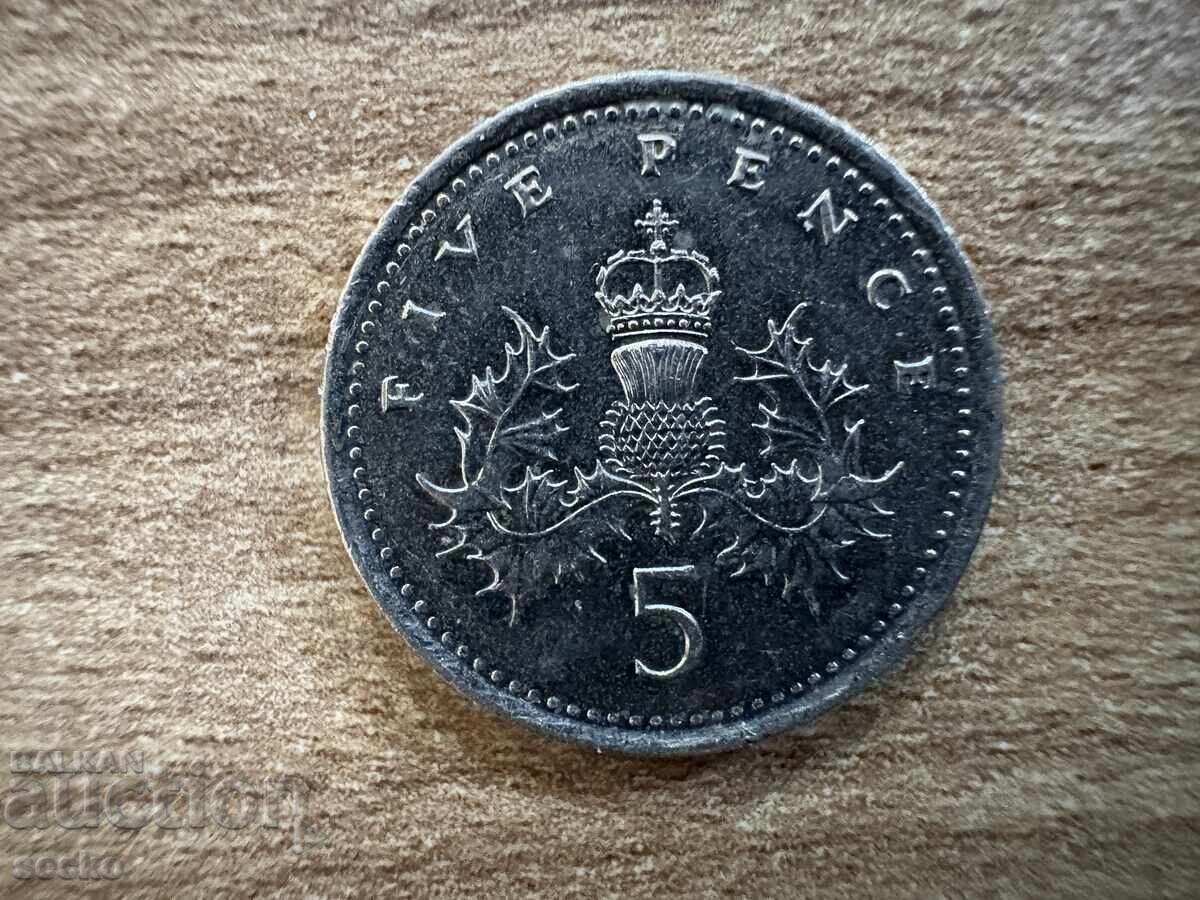 Ηνωμένο Βασίλειο - 5 πένες (1992) Ηνωμένο Βασίλειο - 5 πένες (1992)