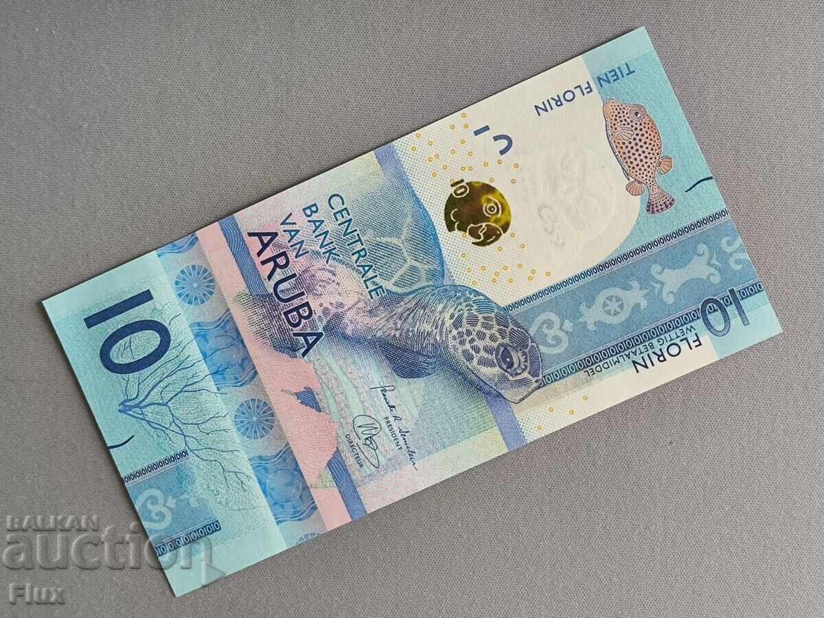 Banknote - Aruba - 10 florins UNC | 2019 with price 36.00 BGN | € 18.41