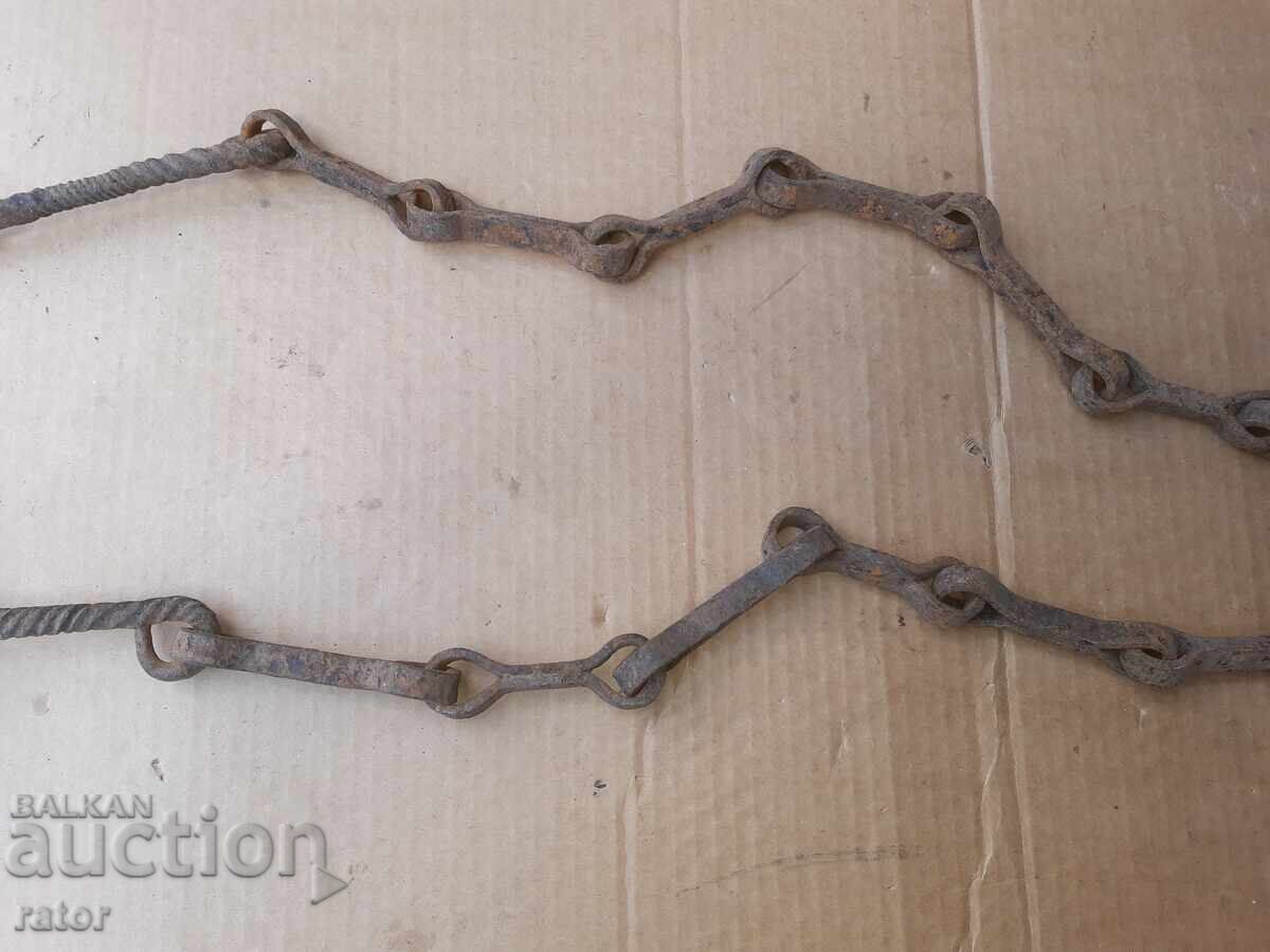 Аукцион Стара верига за огнище от ковано желязо , здрава