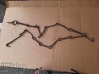 Lanț vechi pentru șemineu din fier forjat, rezistent