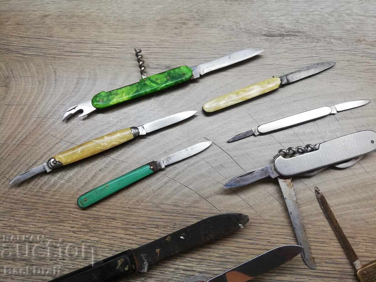Лот Стари сгъваеми джобни ножчета,нож,острие,ножки - 5