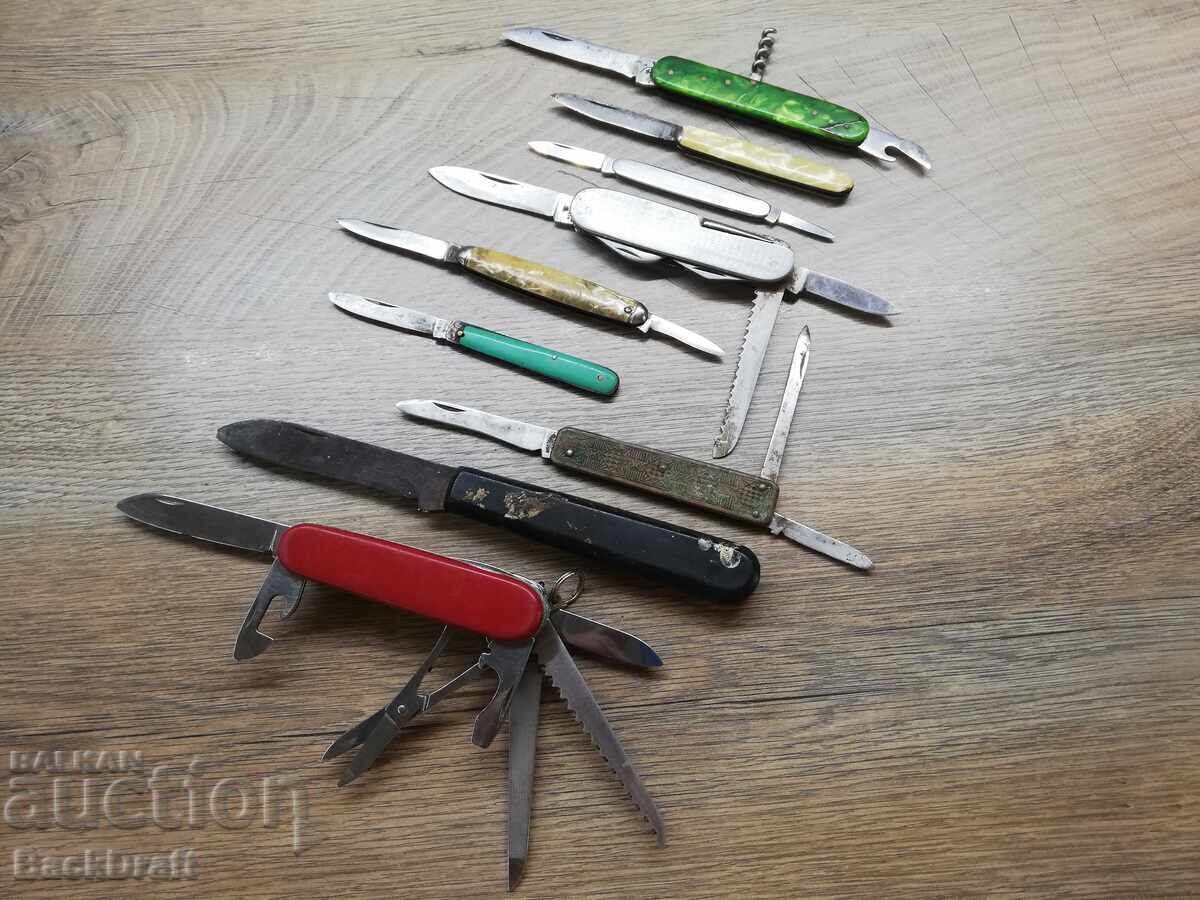 Лот Стари сгъваеми джобни ножчета,нож,острие,ножки