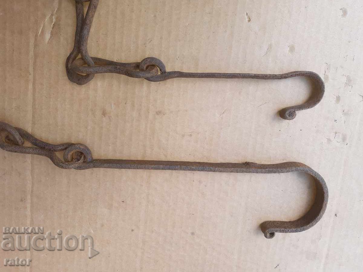 Delivery of Old wrought iron fireplace chain, sturdy