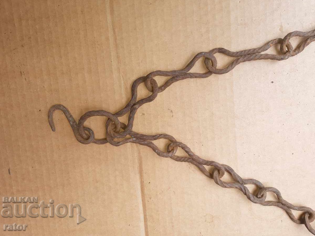 Παλιά αλυσίδα τζακιού από σφυρήλατο σίδερο, γερή με τιμή € 10.99 | 21.49 BGN Παλιά αλυσίδα τζακιού από σφυρήλατο σίδερο, γερή με τιμή € 10.99 | 21.49 BGN