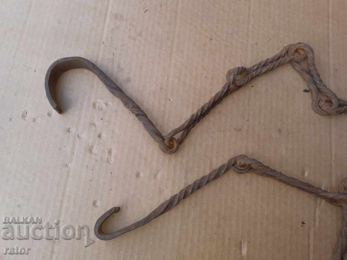 Delivery of Old wrought iron fireplace chain, sturdy