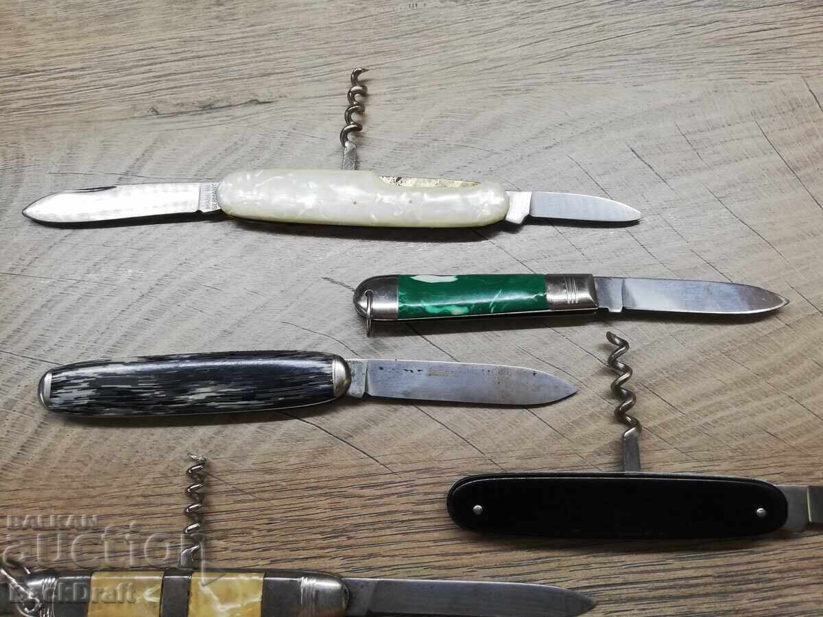 Лот Стари Немски сгъваеми джобни ножчета,нож,острие,ножки - 5 Лот Стари Немски сгъваеми джобни ножчета,нож,острие,ножки - 5