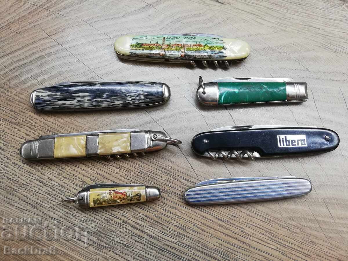 Лот Стари Немски сгъваеми джобни ножчета,нож,острие,ножки - 7 Лот Стари Немски сгъваеми джобни ножчета,нож,острие,ножки - 7